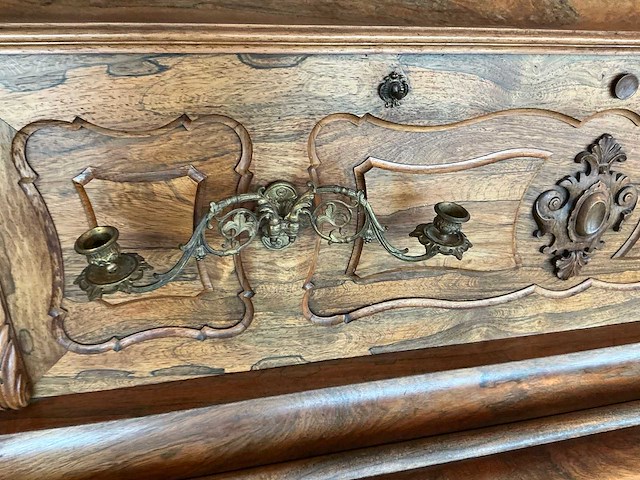 Vogelsangs antieke houten wandpiano - afbeelding 4 van  8