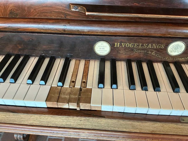 Vogelsangs antieke houten wandpiano - afbeelding 7 van  8