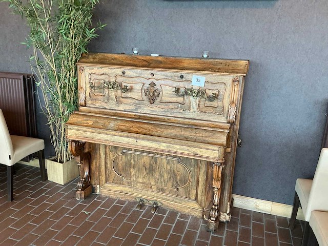 Vogelsangs antieke houten wandpiano - afbeelding 1 van  8