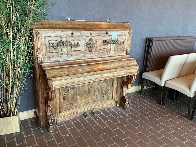 Vogelsangs antieke houten wandpiano - afbeelding 3 van  8