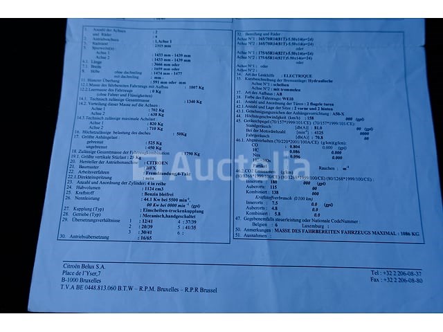 Voiture citroën c2 (2004-78,752 km)(vin: vf7jmhfxb97234001) - afbeelding 26 van  46