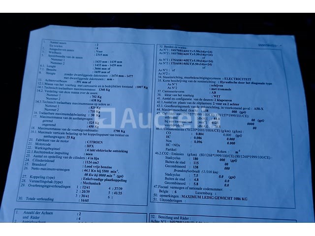 Voiture citroën c2 (2004-78,752 km)(vin: vf7jmhfxb97234001) - afbeelding 39 van  46