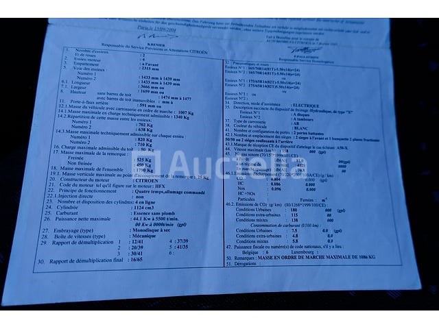 Voiture citroën c2 (2004-78,752 km)(vin: vf7jmhfxb97234001) - afbeelding 41 van  46