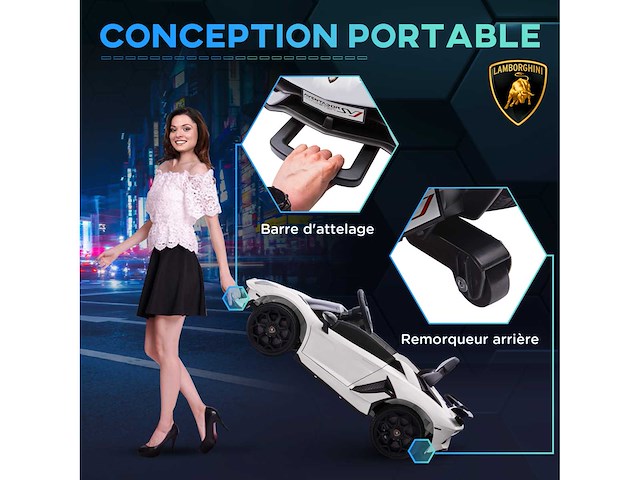 Voiture électrique pour enfants licence lamborghini aventador - afbeelding 6 van  8