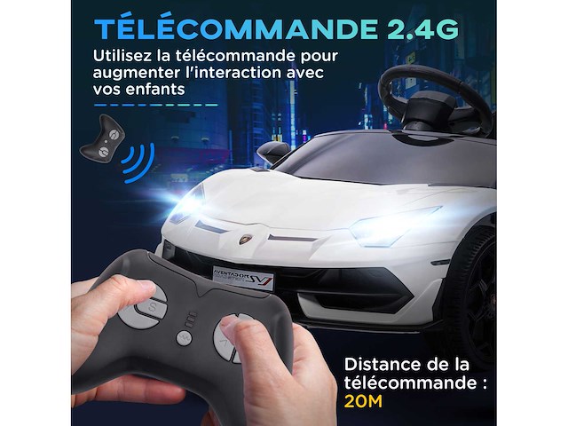 Voiture électrique pour enfants licence lamborghini aventador - afbeelding 7 van  8