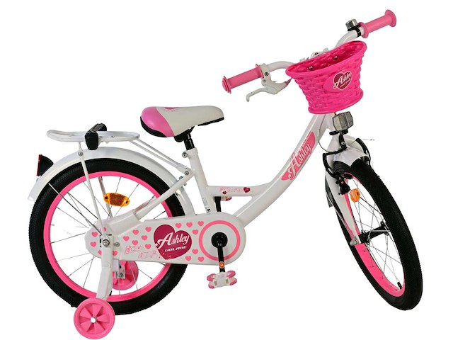 Volare ashley kinderfiets - meisje - 18 inch - wit - afbeelding 1 van  10