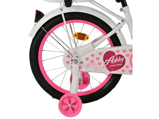 Volare ashley kinderfiets - meisje - 18 inch - wit - afbeelding 4 van  10