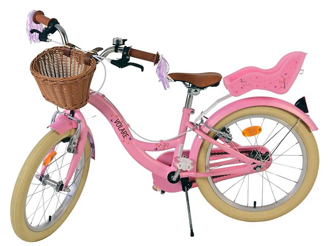 Volare blossom kinderfiets - meisje - 18 inch - roze - twee handremmen - afbeelding 1 van  10