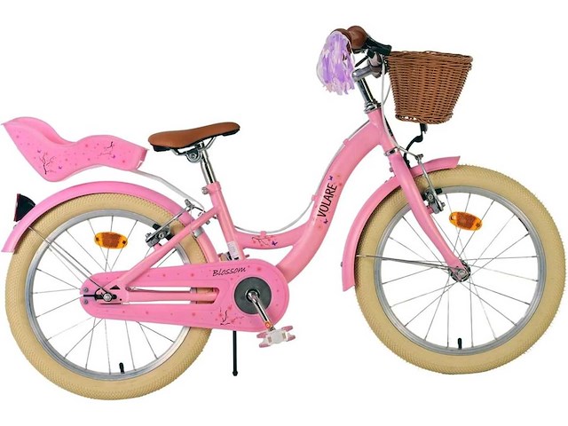 Volare blossom kinderfiets - meisje - 18 inch - roze - twee handremmen - afbeelding 3 van  10
