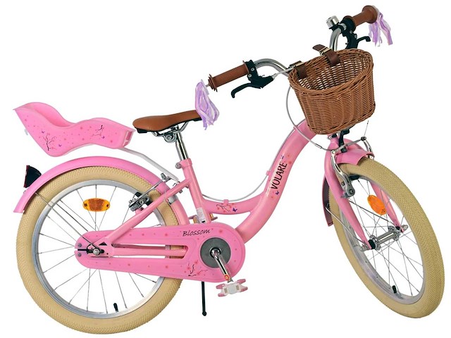 Volare blossom kinderfiets - meisje - 18 inch - roze - twee handremmen - afbeelding 4 van  10
