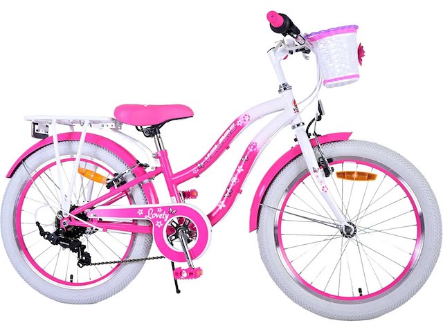 Volare lovely kinderfiets - meisjes - 20 inch - roze - 7 versnellingen - afbeelding 3 van  10