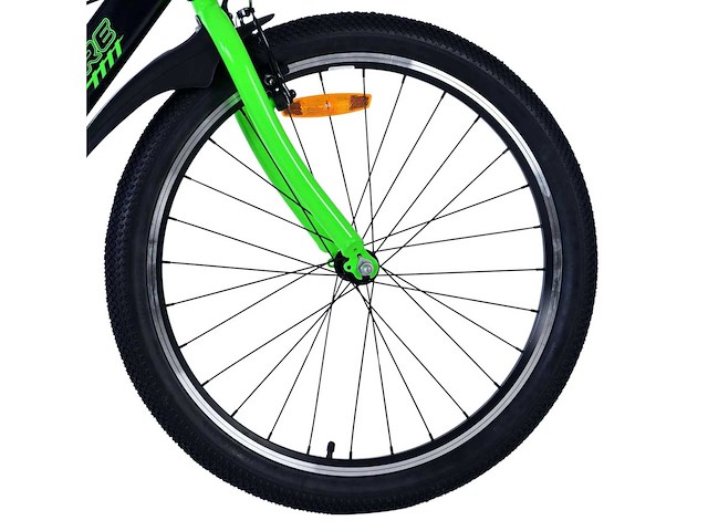 Volare sportivo kinderfiets - jongens - 24 inch - zwart groen - twee handremmen - afbeelding 5 van  9