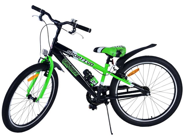 Volare sportivo kinderfiets - jongens - 24 inch - zwart groen - twee handremmen - afbeelding 9 van  9