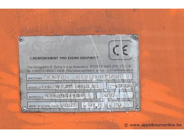 Volautomatische bidirectionele beugelmachine voor draadstaal schnell bar wiser 25, bj 2003, sr nr 0740031100, dia 25mm, vv besturing - afbeelding 6 van  14