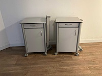 Völker uitschuifbare/uitklapbare bedtafel (2x)