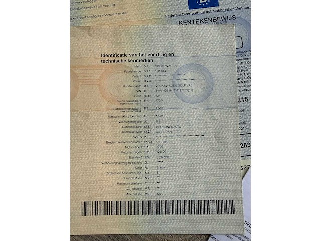 Volkswagen - 1996 - vr6 golf - golf 3 - personenauto - afbeelding 43 van  49