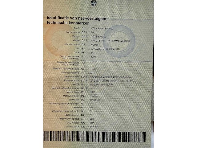 Volkswagen - 2016 - transporter - personenauto - afbeelding 35 van  42