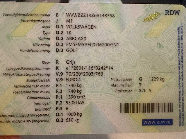 Volkswagen - golf - 1.4 trendline - car - 2006 - afbeelding 18 van  18