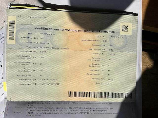Volkswagen caddy lichte vrachtwagen - afbeelding 10 van  15