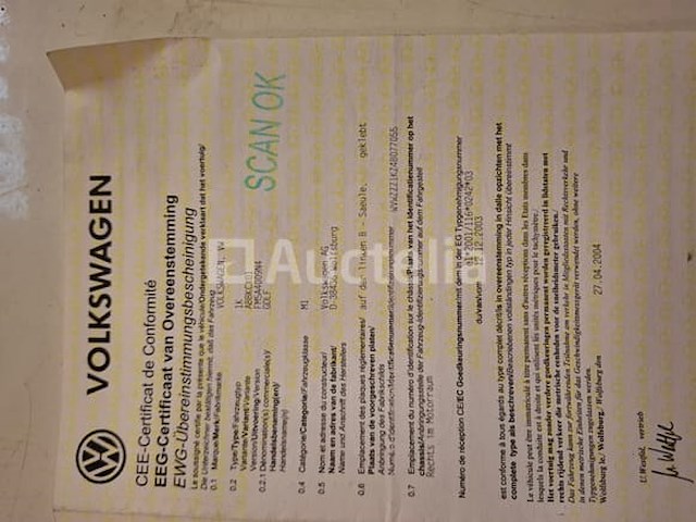 Volkswagen golf (2004-165,719 km)(vin:wvwzzz1kz4b077055) - afbeelding 20 van  33