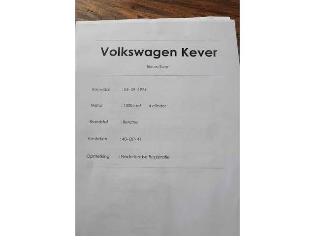 Volkswagen kever, 1974 - afbeelding 37 van  46