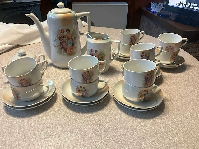 Volledig victoria vintage koffie/thee servies - afbeelding 1 van  12