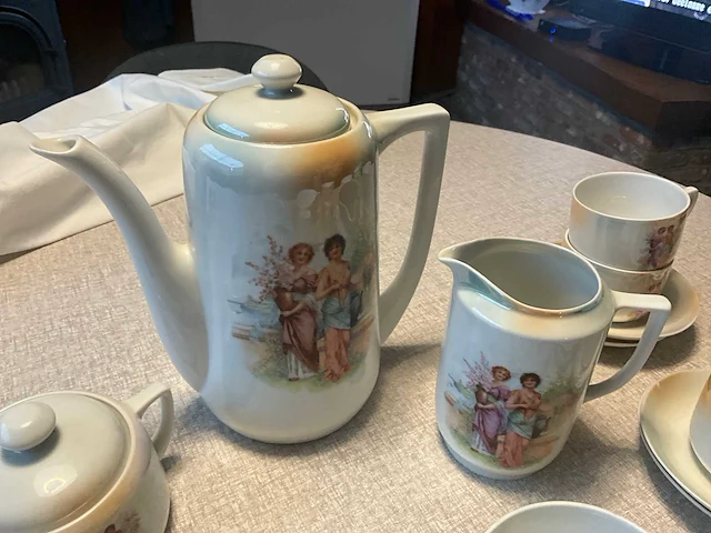Volledig victoria vintage koffie/thee servies - afbeelding 5 van  12