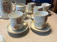Volledig victoria vintage koffie/thee servies - afbeelding 10 van  12