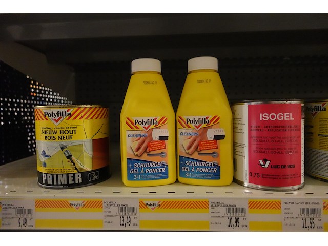 Volledige inhoud rek assortiment polyfilla - afbeelding 2 van  7