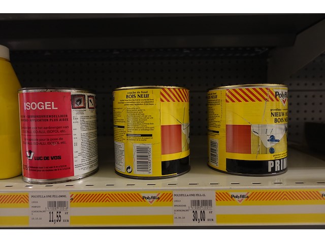 Volledige inhoud rek assortiment polyfilla - afbeelding 3 van  7