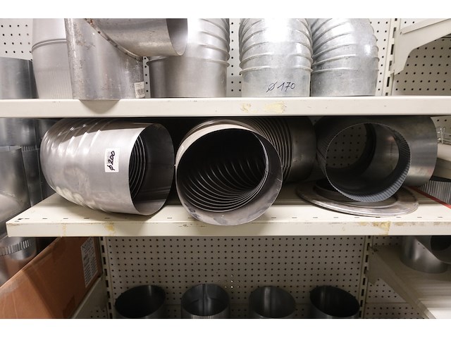 Volledige inhoud rek rvs kanalen/bochten - afbeelding 5 van  26