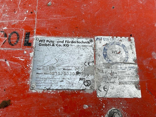 Volledige pft gipsspuitinstallatie - afbeelding 35 van  52