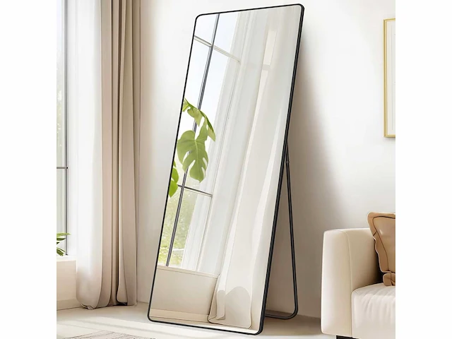 Volledige spiegel, frame van aluminiumlegering, 160 x 50 cm - afbeelding 1 van  6
