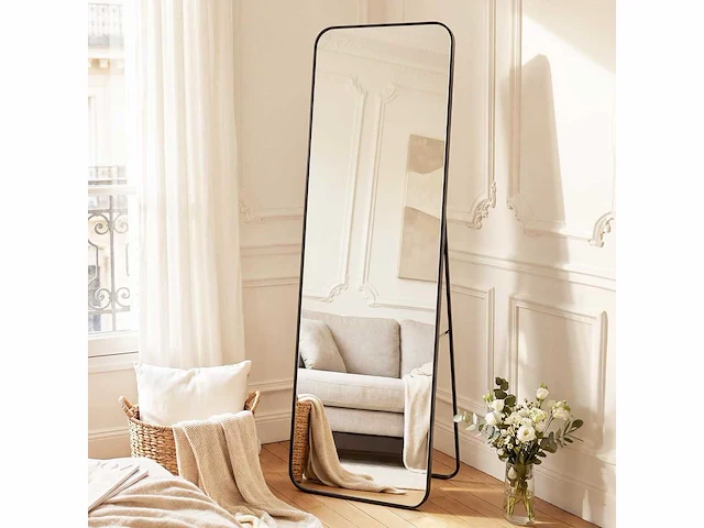 Volledige spiegel, frame van aluminiumlegering, 160 x 50 cm - afbeelding 2 van  6