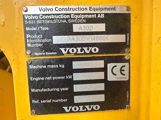 Volvo - 2007 - a30d - dumper - afbeelding 67 van  74