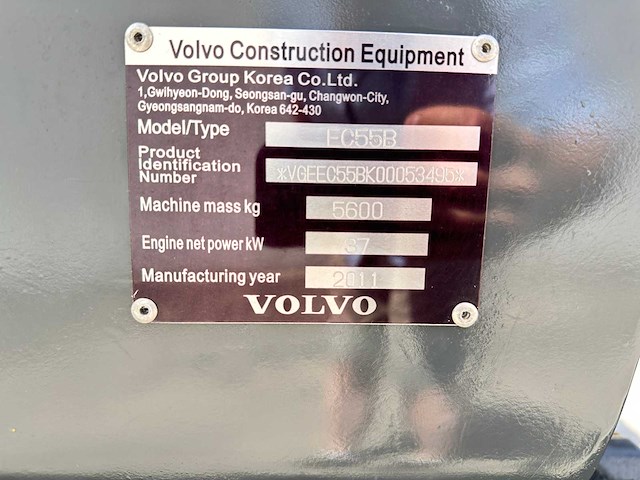 Volvo - 2011 - ec55b - midigraafmachine - afbeelding 20 van  24