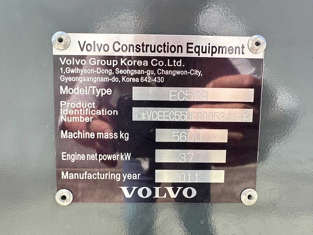 Volvo - 2011 - ec55b - midigraafmachine - afbeelding 24 van  39