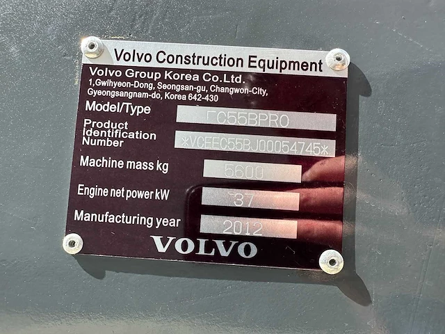 Volvo - 2012 - ec55b - midigraafmachine - afbeelding 26 van  39