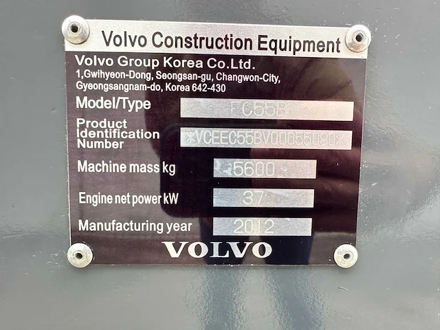 Volvo - 2012 - ec55b - midigraafmachine - afbeelding 31 van  41