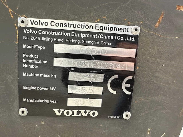 Volvo - 2012 - ec55d - midigraafmachine - afbeelding 32 van  38