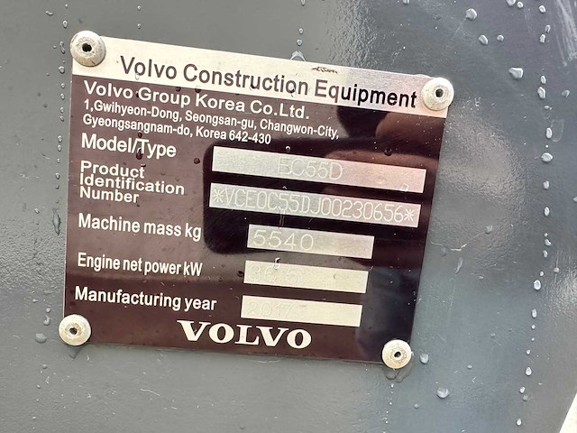 Volvo - 2017 - ec55d - midigraafmachine - afbeelding 36 van  41