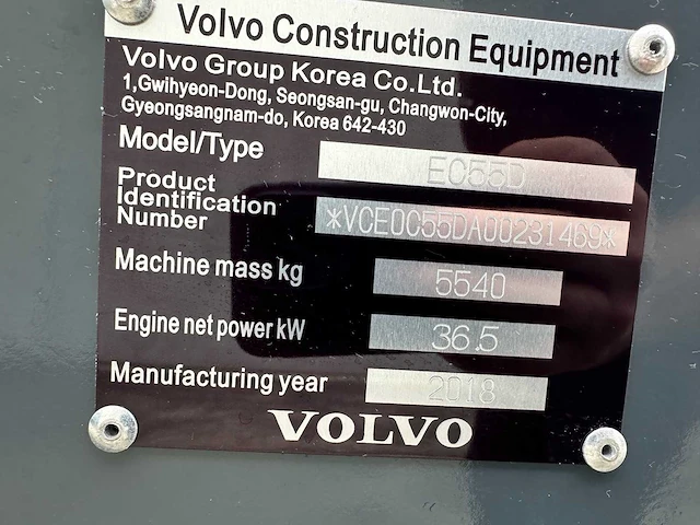 Volvo - 2018 - ec55d - midigraafmachine - afbeelding 36 van  41