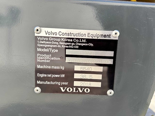 Volvo - 2018 - ec55d - midigraafmachine - afbeelding 32 van  38