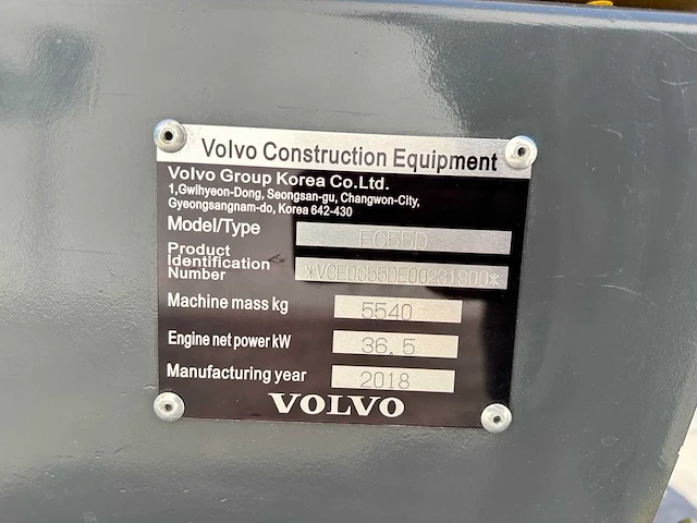 Volvo - 2018 - ec55d - midigraafmachine - afbeelding 26 van  38