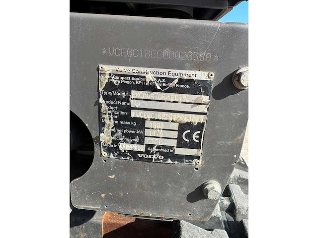 Volvo - 2022 - ec18e - minigraafmachine - afbeelding 4 van  7