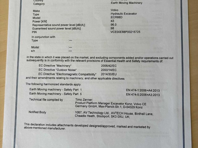 Volvo ecr88 graafmachine 2020 | 1000 uur | compleet met 5 bakken - afbeelding 18 van  22