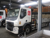 Volvo fe, eerste inschrijving 2015-09-25, 208.882 km, manueel, 2 assen, mtm 19.000 kg, tarragewicht 10.365 kg, laadvermogen 8.560 kg, open laadbak met kraan, chassisnummer yv2v0x1a2fz103730, keuring geldig tot 2026-05-26
