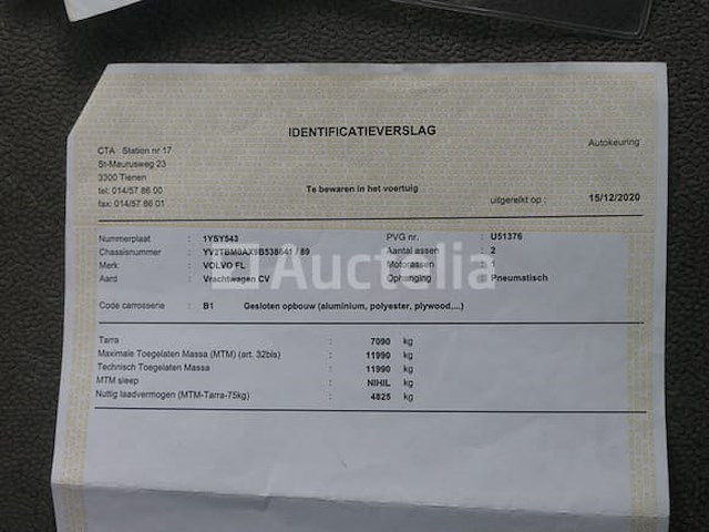 Volvo fl240 laadbak truck met achterklep (2009-620,280 km) - afbeelding 35 van  57