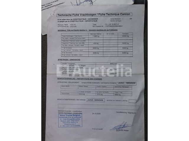 Volvo fl240 laadbak truck met achterklep (2009-620,280 km) - afbeelding 53 van  57