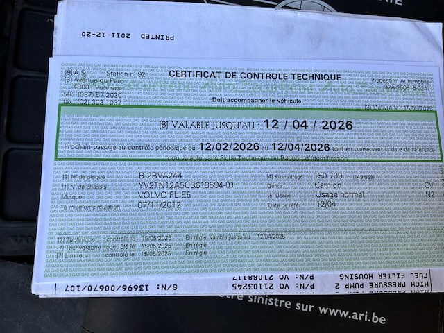 Volvo fles fll42n250 truck 2012 - afbeelding 34 van  46